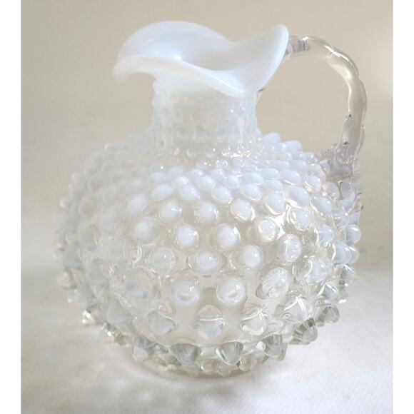 Fenton Glass Hobnail Cruet-Opalescent-Vintage-No Stopper-5" tall - Picture 5 of 12